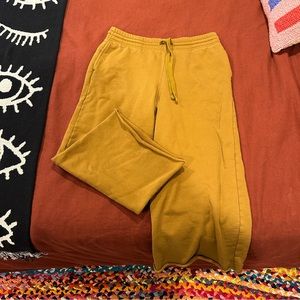 Girlfriend Collective 50/50 Wide Leg Sweatpants in Sycamore